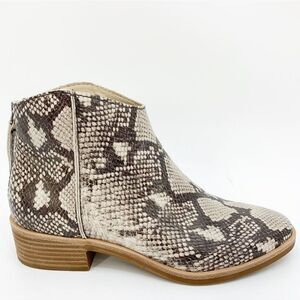 BRAND NEW DOLCE VITA TAVIN PYTHON SNAKE PRINT ALMOND TOE ANKLE BOOT